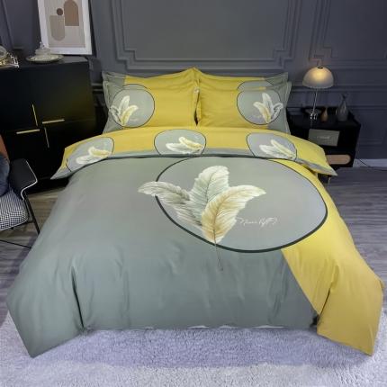 91家纺网 家纺一手货源 找家纺 （总）金爱家 2021新款大版磨毛花卉系列四件套