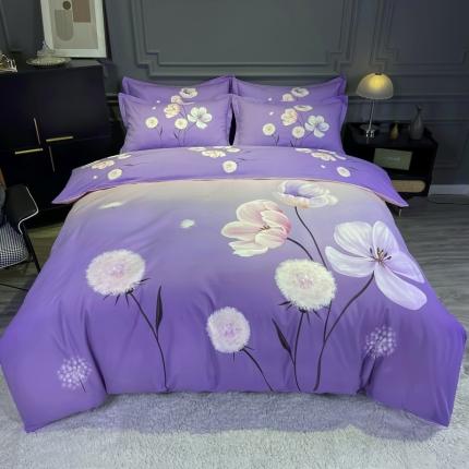 91家纺网 家纺一手货源 找家纺 （总）金爱家 2021新款大版磨毛花卉系列四件套