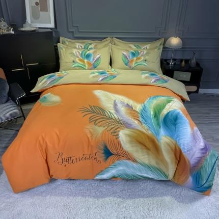 91家纺网 家纺一手货源 找家纺 （总）金爱家 2021新款大版磨毛花卉系列四件套