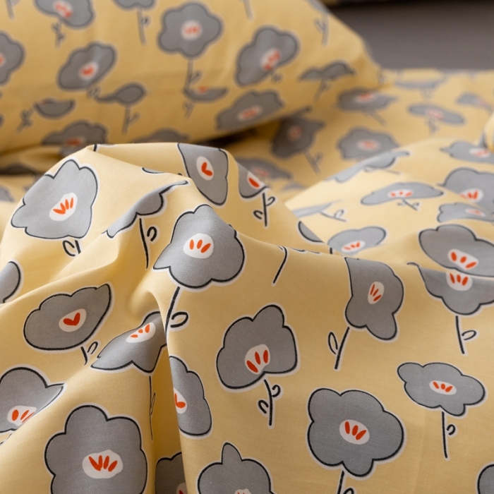 91家纺网 家纺一手货源 找家纺 金丝鸟家纺 2021新款花卉全棉四件套 花语