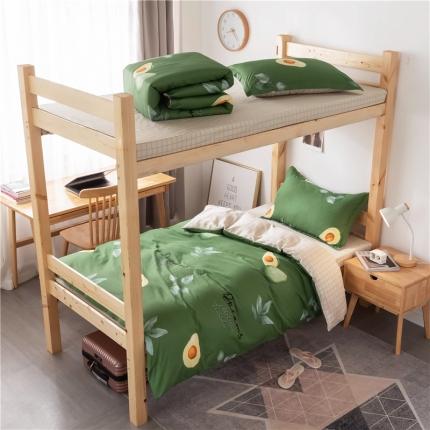 91家纺网 家纺一手货源 找家纺 芃成家纺 2021新款学生三件套 牛油果