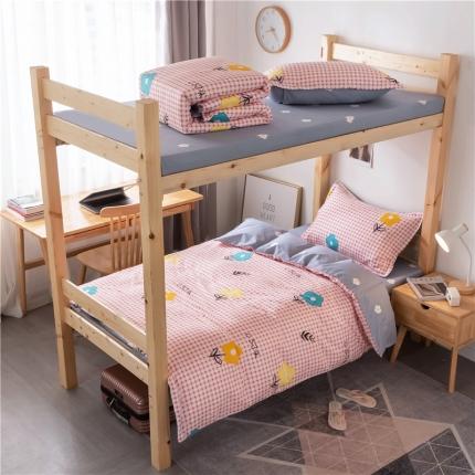 91家纺网 家纺一手货源 找家纺 芃成家纺 2021新款学生三件套 香奈粉