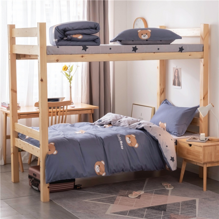 91家纺网 家纺一手货源 找家纺 芃成家纺 2021新款学生三件套 布朗熊