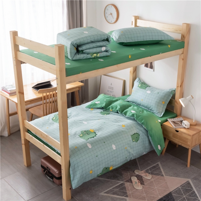 91家纺网 家纺一手货源 找家纺 芃成家纺 2021新款学生三件套 动漫恐龙