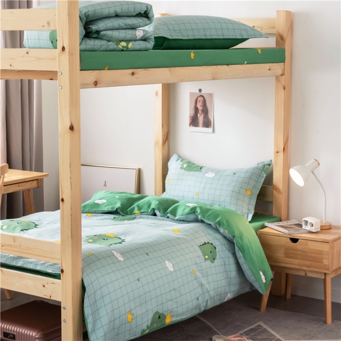 91家纺网 家纺一手货源 找家纺 芃成家纺 2021新款学生三件套 动漫恐龙