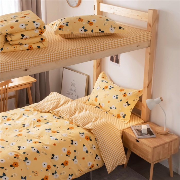 91家纺网 家纺一手货源 找家纺 芃成家纺 2021新款学生三件套 花香蜜语