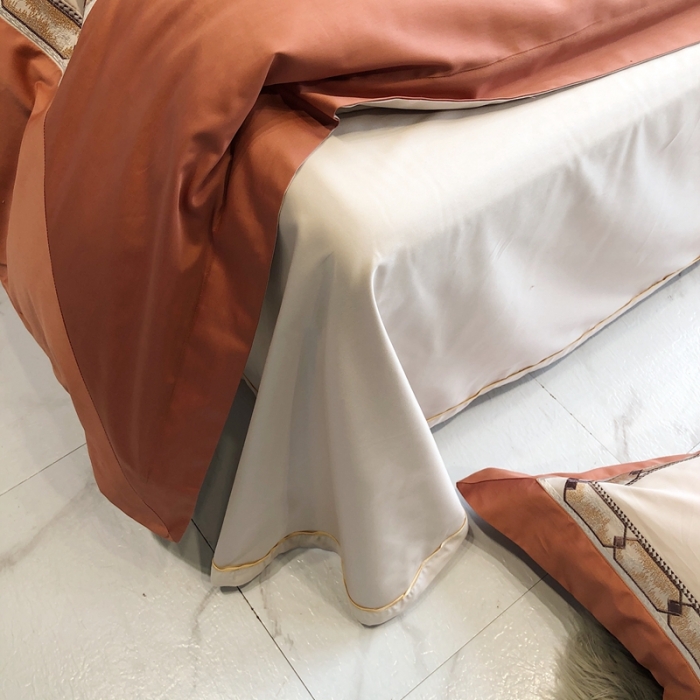 91家纺网 家纺一手货源 找家纺 馨蕊 2021新款100支双股澳棉刺绣四件套-芭莎夫人 古砖