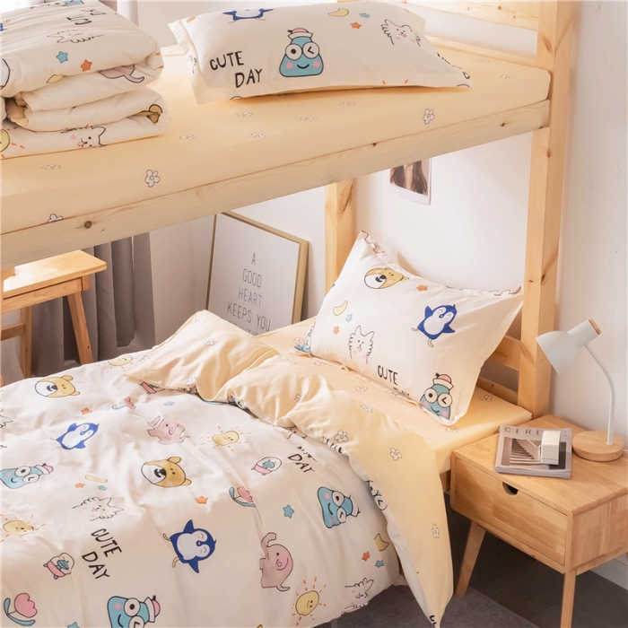 91家纺网 家纺一手货源 找家纺 芃成家纺 2021新款学生三件套 欢乐颂