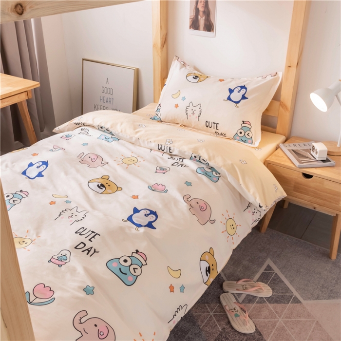 91家纺网 家纺一手货源 找家纺 芃成家纺 2021新款学生三件套 欢乐颂