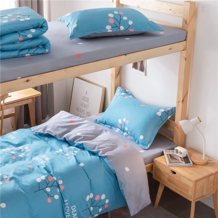 91家纺网 家纺一手货源 找家纺 芃成家纺 2021新款学生三件套 记忆柔情