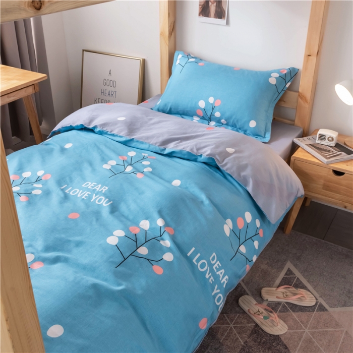 91家纺网 家纺一手货源 找家纺 芃成家纺 2021新款学生三件套 记忆柔情