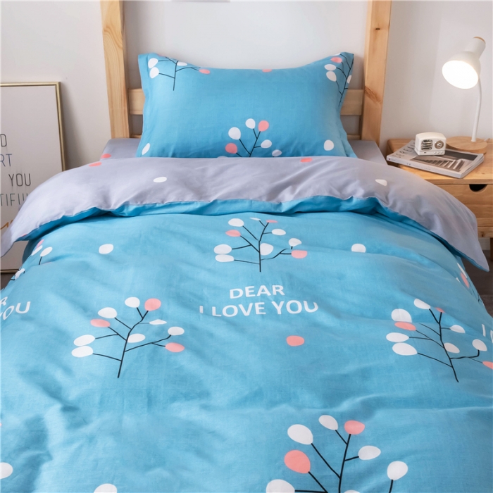 91家纺网 家纺一手货源 找家纺 芃成家纺 2021新款学生三件套 记忆柔情