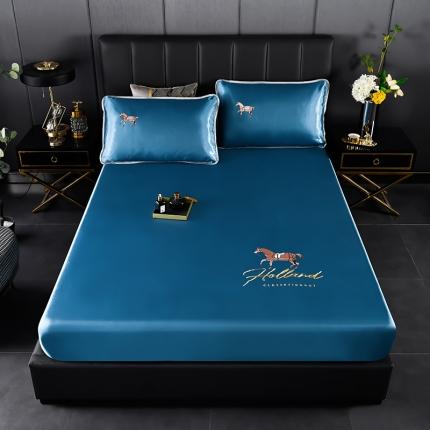 芃成家纺 2021新款冰丝凉席刺绣床笠款 爱马仕宾利兰