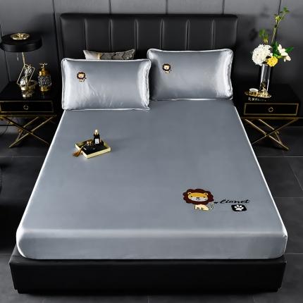 芃成家纺 2021新款冰丝凉席刺绣床笠款 辛巴浅灰