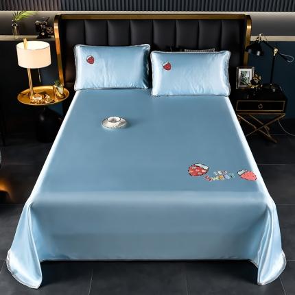 91家纺网 家纺一手货源 找家纺 （总）芃成家纺 2021新款冰丝凉席刺绣床单款