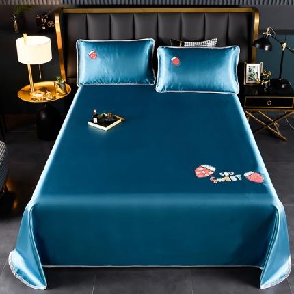 （总）芃成家纺 2021新款冰丝凉席刺绣床单款