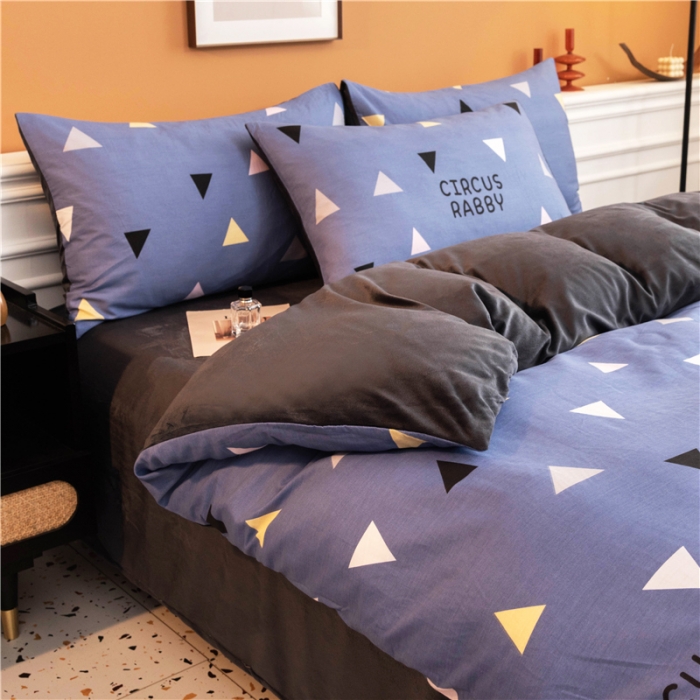 91家纺网 家纺一手货源 找家纺 芃成家纺 2021新款棉加绒四件套 爱巢