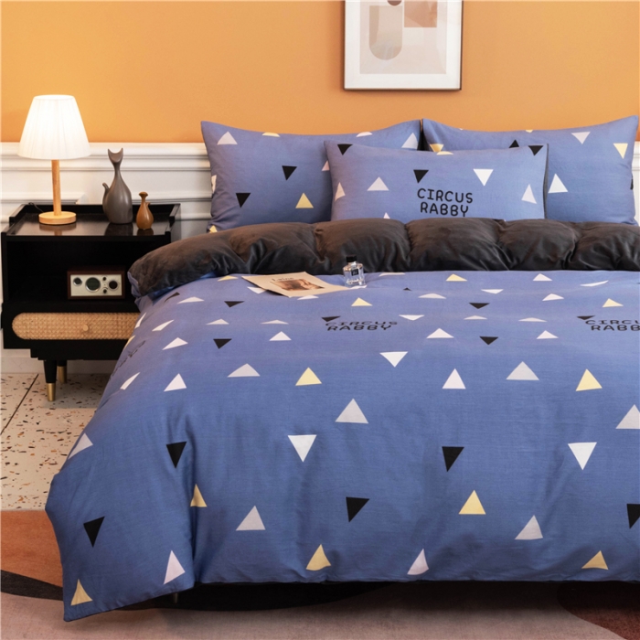 91家纺网 家纺一手货源 找家纺 芃成家纺 2021新款棉加绒四件套 爱巢