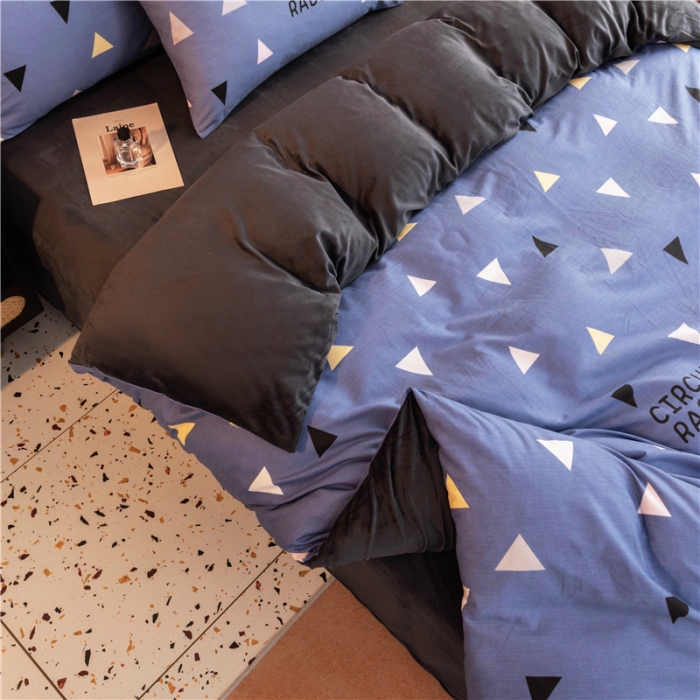 91家纺网 家纺一手货源 找家纺 芃成家纺 2021新款棉加绒四件套 爱巢