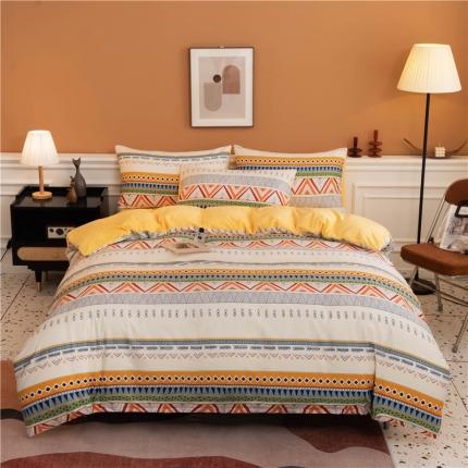 芃成家纺 2021新款棉加绒四件套 波西米亚