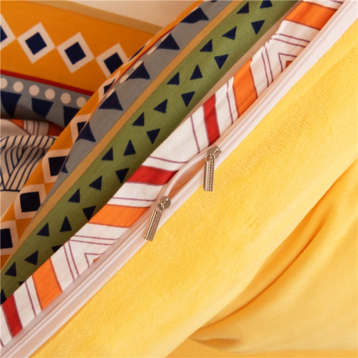 91家纺网 家纺一手货源 找家纺 芃成家纺 2021新款棉加绒四件套 波西米亚