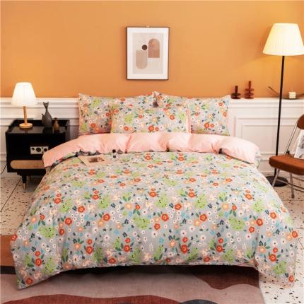 芃成家纺 2021新款棉加绒四件套 复古甜心