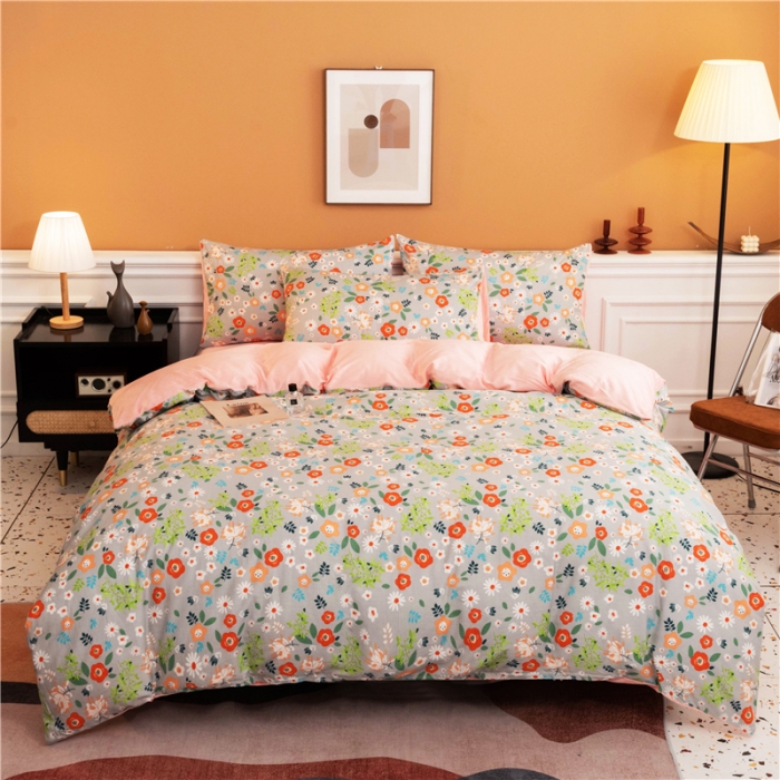 91家纺网 家纺一手货源 找家纺 芃成家纺 2021新款棉加绒四件套 复古甜心