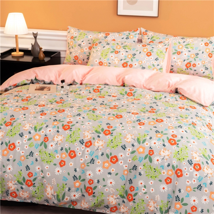 91家纺网 家纺一手货源 找家纺 芃成家纺 2021新款棉加绒四件套 复古甜心