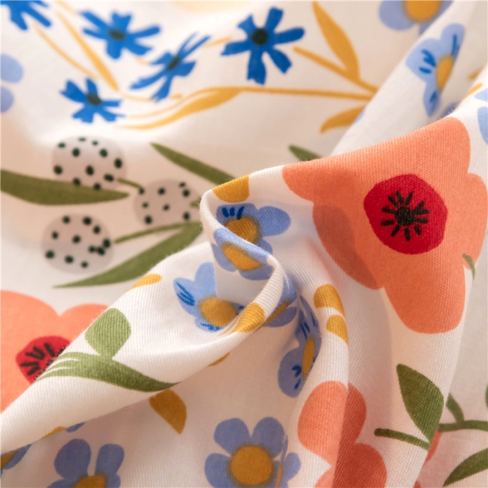 91家纺网 家纺一手货源 找家纺 芃成家纺 2021新款棉加绒四件套 花田梦