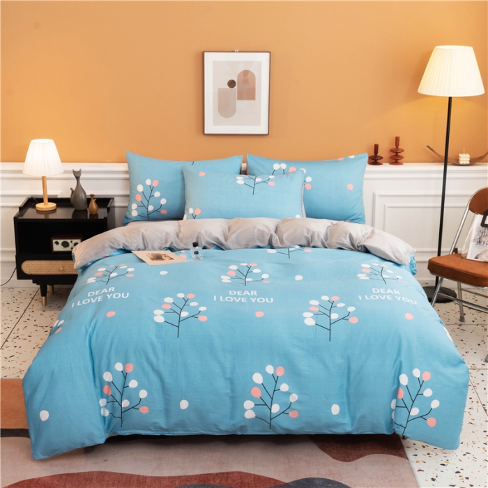 91家纺网 家纺一手货源 找家纺 芃成家纺 2021新款棉加绒四件套 记忆柔情