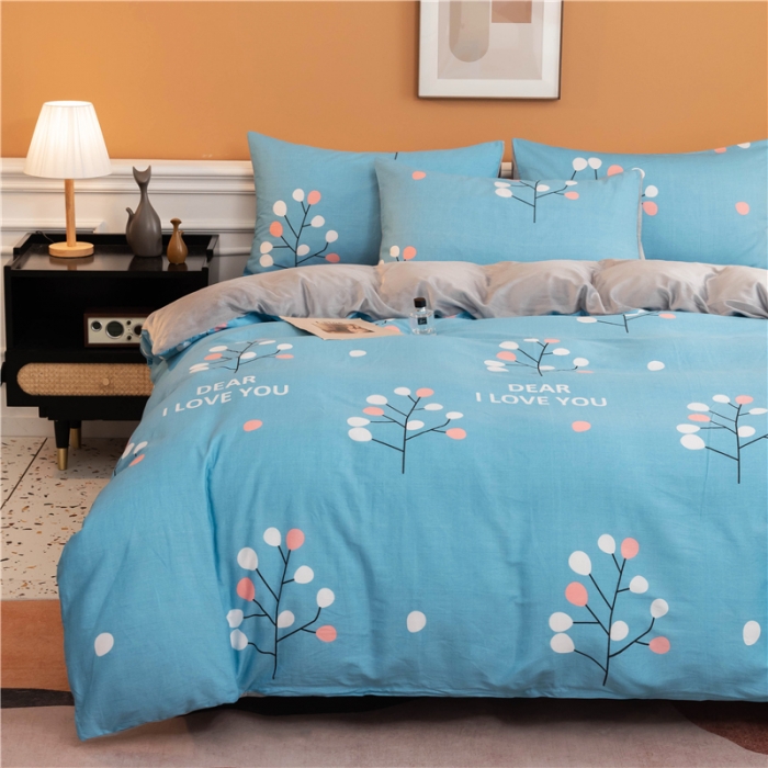 91家纺网 家纺一手货源 找家纺 芃成家纺 2021新款棉加绒四件套 记忆柔情