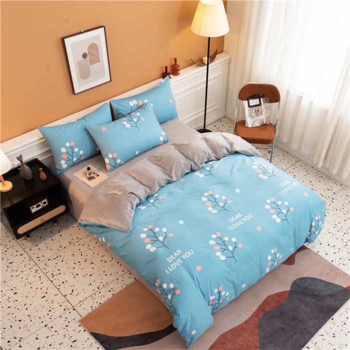 91家纺网 家纺一手货源 找家纺 芃成家纺 2021新款棉加绒四件套 记忆柔情