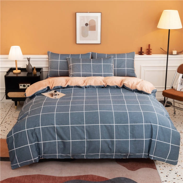 91家纺网 家纺一手货源 找家纺 芃成家纺 2021新款棉加绒四件套 简约格调