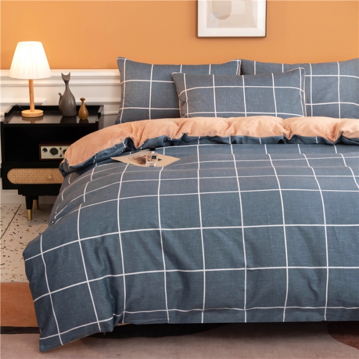 91家纺网 家纺一手货源 找家纺 芃成家纺 2021新款棉加绒四件套 简约格调