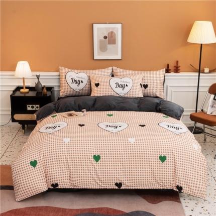 芃成家纺 2021新款棉加绒四件套 甜蜜时光