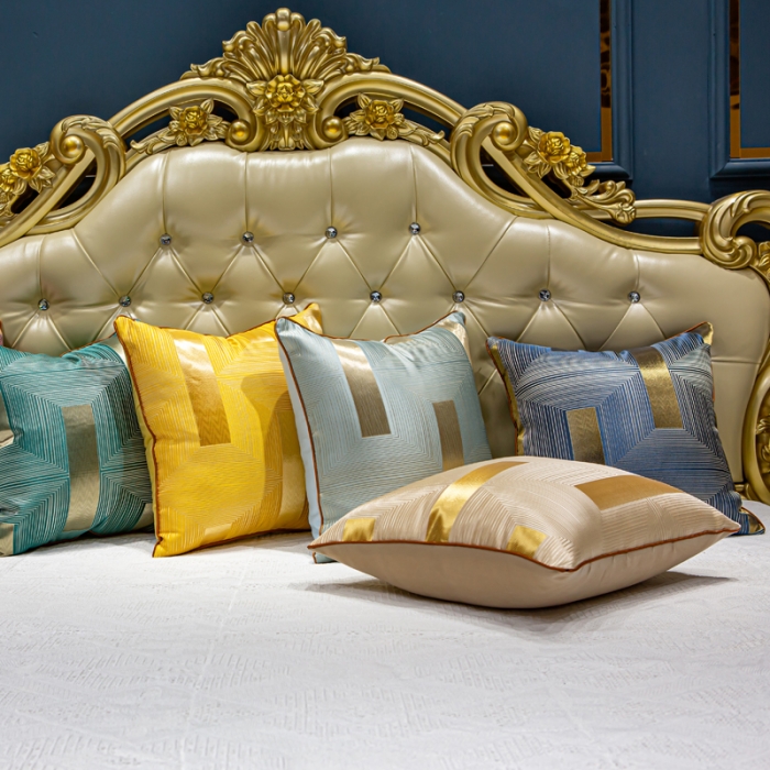 91家纺网 家纺一手货源 找家纺 （总）跨境北欧沙发客厅靠枕简约汽车护腰靠垫高档轻奢抱枕-竖条