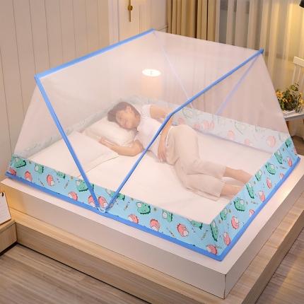 91家纺网 家纺一手货源 找家纺 迪凡保罗  2021新款升级固定器防蚊布网红折叠式蚊帐爱之情