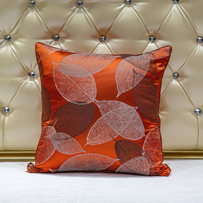 91家纺网 家纺一手货源 找家纺 （总）跨境电商亚马逊北欧沙发靠垫高档轻奢抱枕-树叶