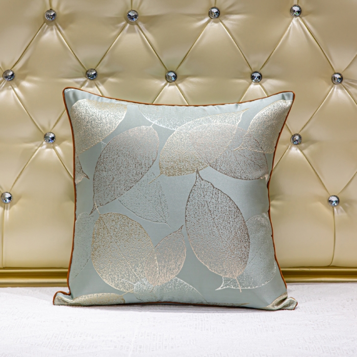 91家纺网 家纺一手货源 找家纺 （总）跨境电商亚马逊北欧沙发靠垫高档轻奢抱枕-树叶