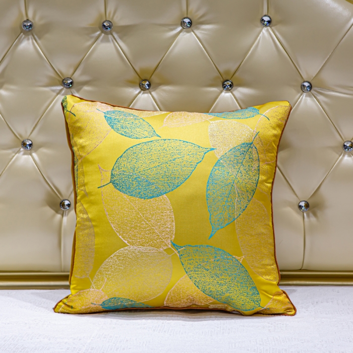91家纺网 家纺一手货源 找家纺 （总）跨境电商亚马逊北欧沙发靠垫高档轻奢抱枕-树叶