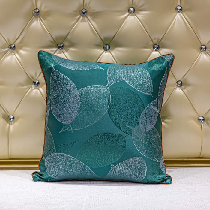 91家纺网 家纺一手货源 找家纺 （总）跨境电商亚马逊北欧沙发靠垫高档轻奢抱枕-树叶
