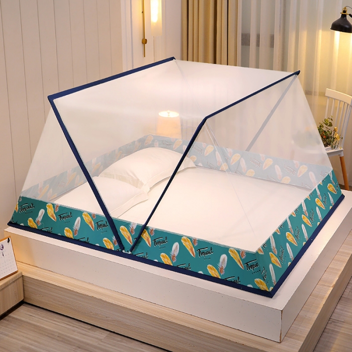 91家纺网 家纺一手货源 找家纺 迪凡保罗  2021新款升级固定器防蚊布网红折叠式蚊帐羽之恋