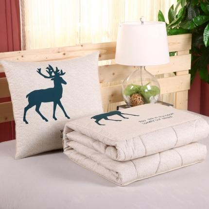 91家纺网 家纺一手货源 找家纺 金纳抱枕被 2021新款数码印花抱枕被靠枕垫 无质量问题 只换不退 率真小鹿