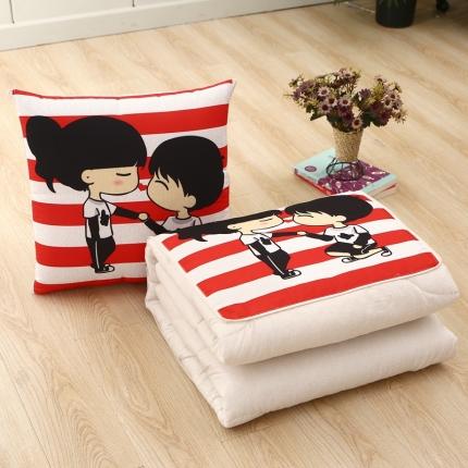 91家纺网 家纺一手货源 找家纺 金纳抱枕被 2021新款数码印花抱枕被靠枕垫 无质量问题 只换不退 心心相印