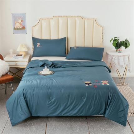 91家纺网 家纺一手货源 找家纺 （总）芃成家纺 2021新款针织棉绣花夏被