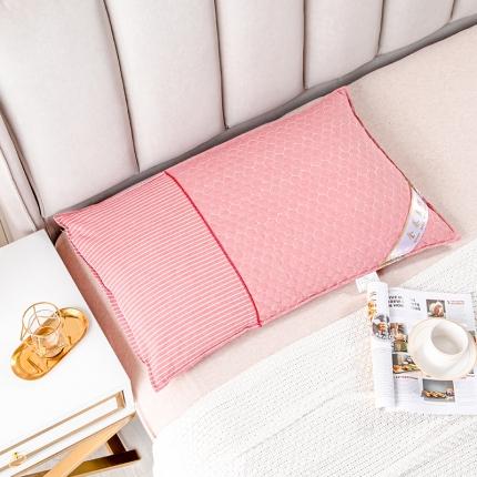 逸林枕芯 2021新款全棉水洗绗缝可拆卸全荞麦枕头枕芯 粉色