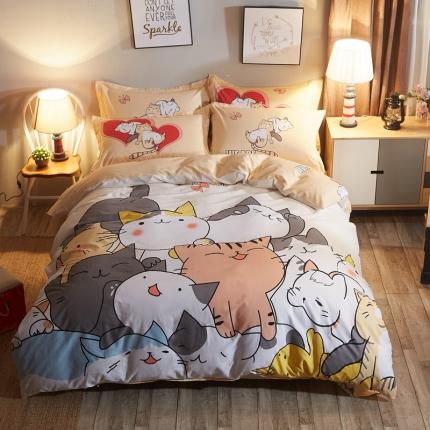 芃成家纺 2021新款40平网大版四件套 大脸猫