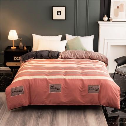 91家纺网 家纺一手货源 找家纺 芃成家纺 2021新款棉加绒单被套 时尚之约