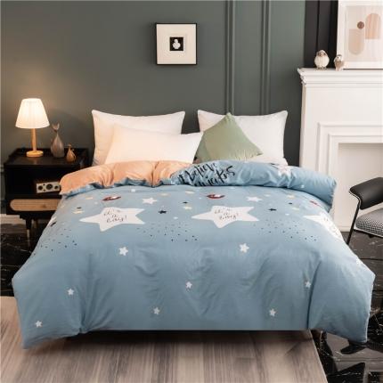 91家纺网 家纺一手货源 找家纺 芃成家纺 2021新款棉加绒单被套 星辰恋