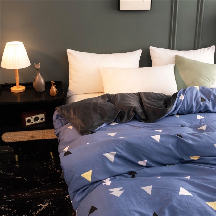 91家纺网 家纺一手货源 找家纺 芃成家纺 2021新款棉加绒单被套 爱巢